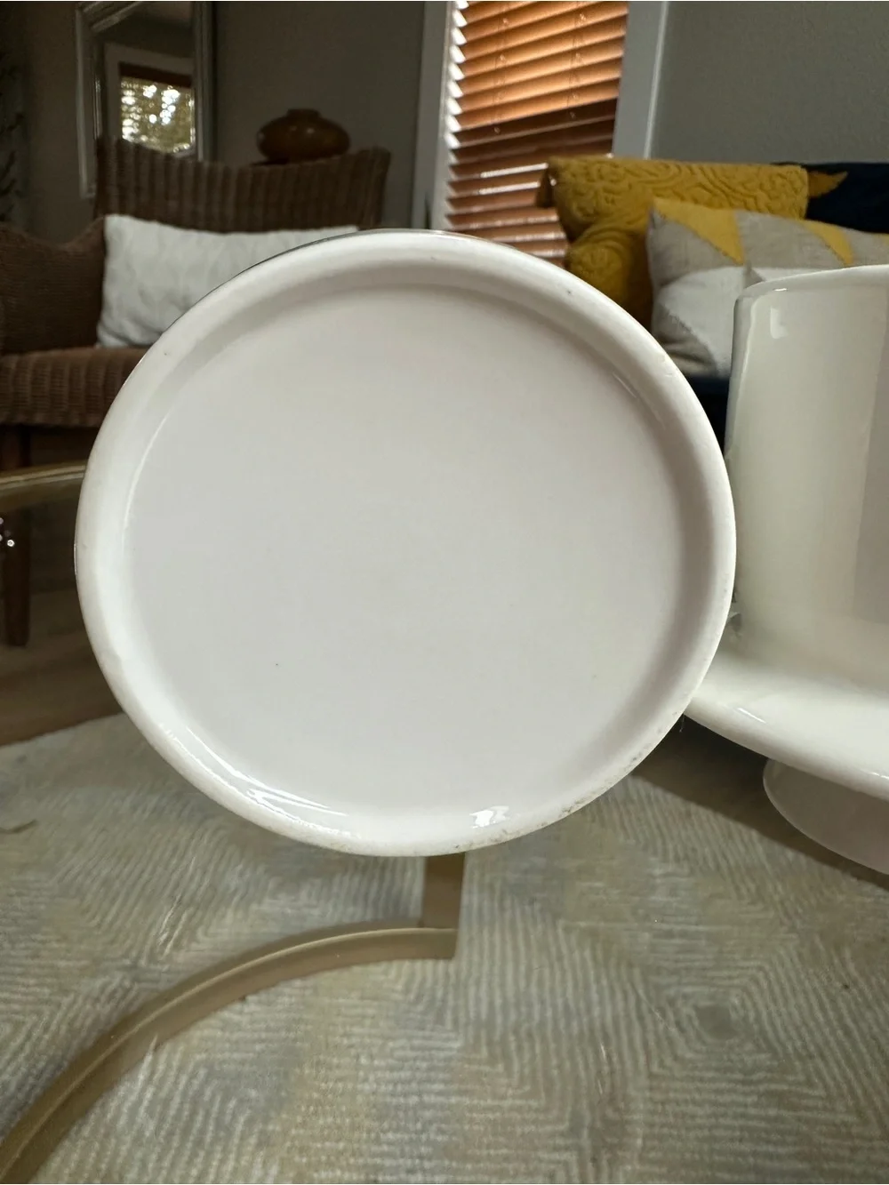 White ceramic Butter Crock